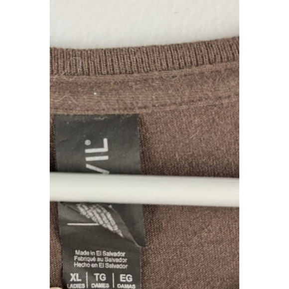 Anvil Brown Graphic Boxy Short Sleeve Tee - Picture 2 of 4